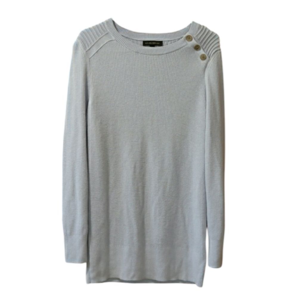 Banana Republic Light Blue Pullover Y2K Vintage Sweater LG